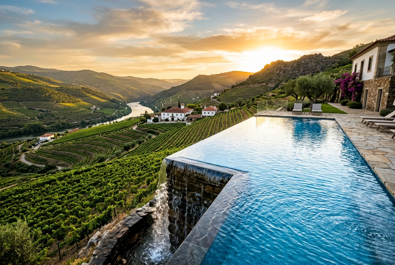Piscina de luxo overflow